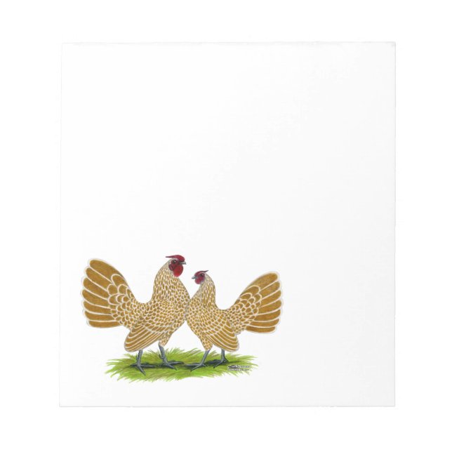 Sebrights Buff Laced Notepad (Front)