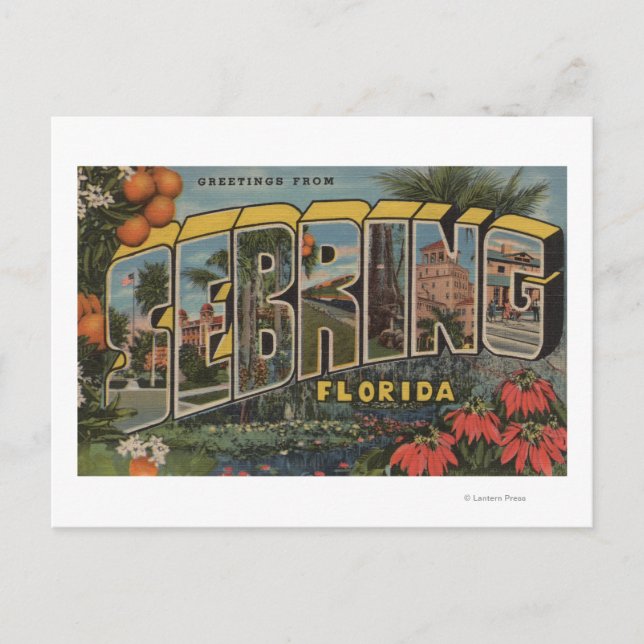 Sebring, Florida - Large Letter Scenes Postcard (Front)