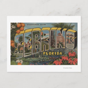 Sebring, Florida - Large Letter Scenes Postcard