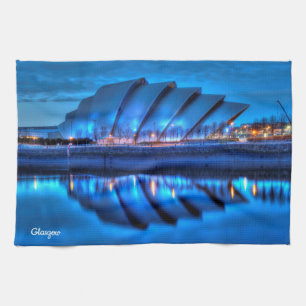 SEC Armadillo, Glasgow Kitchen tea towel