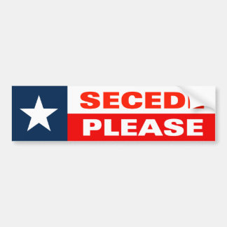 Secede, Please Bumper Sticker