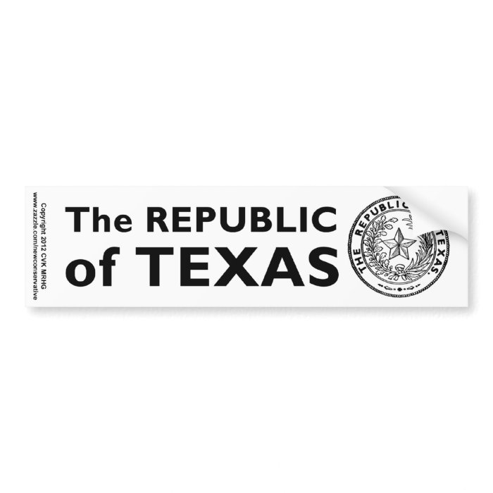 Secede Republic of Texas Bumper Sticker