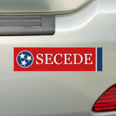 SECEDE Tennessee (TN) bumper sticker (On Car)