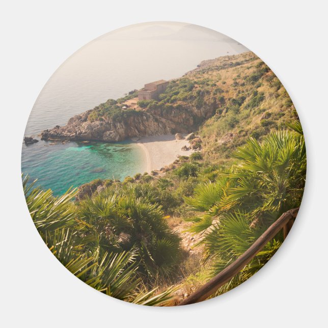 Secluded beach in Lo Zingaro, Sicily Magnet (Front)