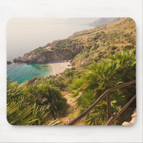 Secluded beach in Lo Zingaro Sicily Mouse Pad