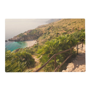 Secluded beach in Lo Zingaro, Sicily Placemat