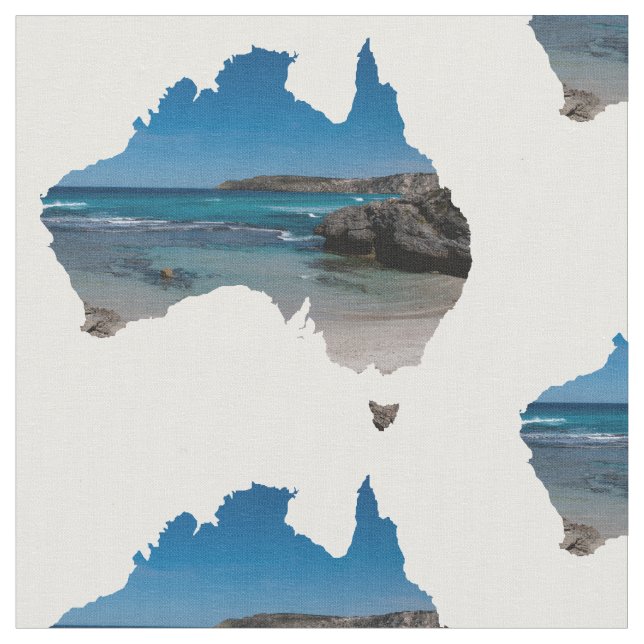 Secluded beach in paradise Australia Fabric (Close Up)