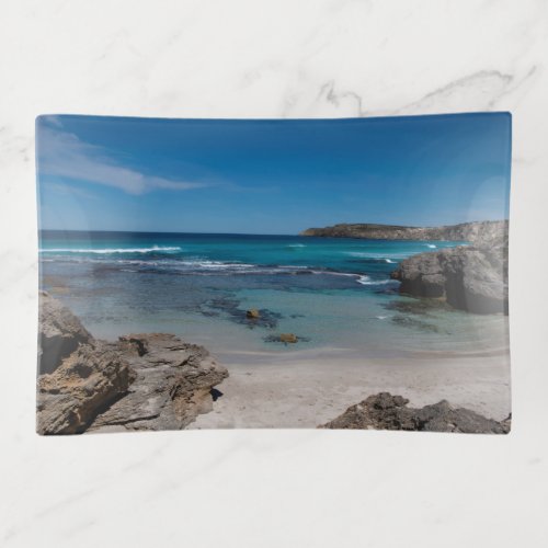 Secluded beach in paradise Australia Trinket Tray