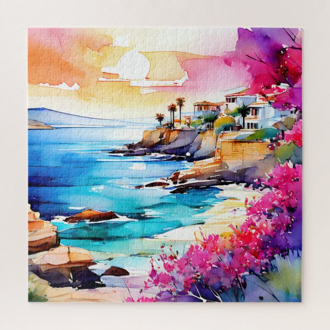 "Secluded Beach"  Jigsaw Puzzle (Vertical)