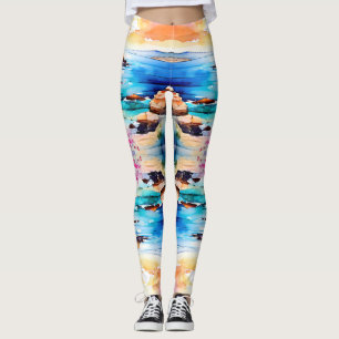 "Secluded Beach" Leggings