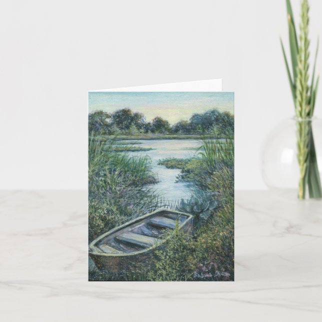 "Secluded Pond" Blank Greeting Card (Front)