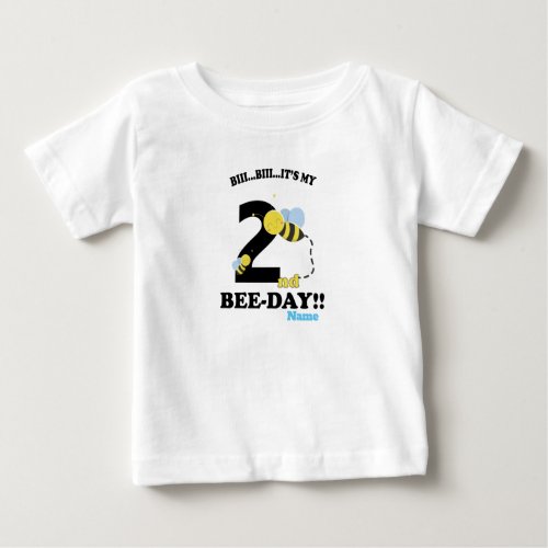 Second 2nd birthday bee party baby T_Shirt