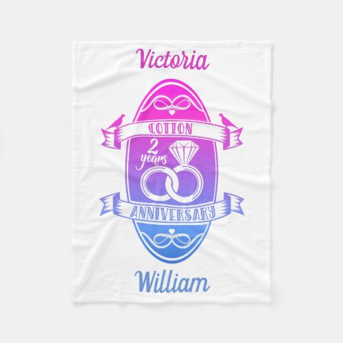 Second 2nd wedding anniversary traditional cotton