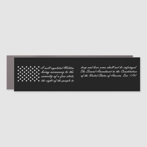 Second Amendment 2nd Amendment American Flag Bumpe Car Magnet