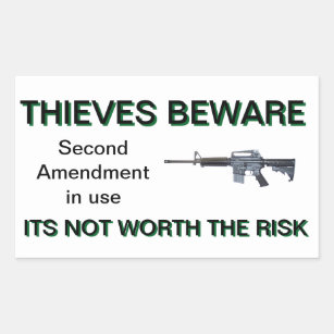 Second Amendment Colt AR-15 security sticker