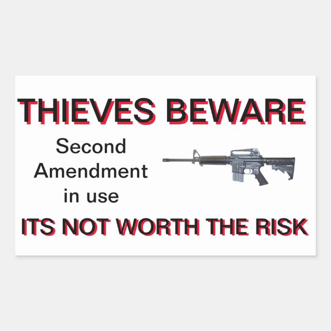 Second Amendment Colt AR-15 security sticker (Front)