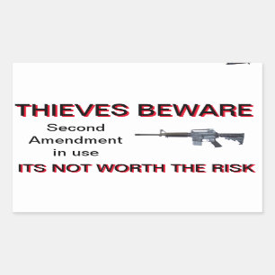 Second Amendment Colt AR-15 security sticker