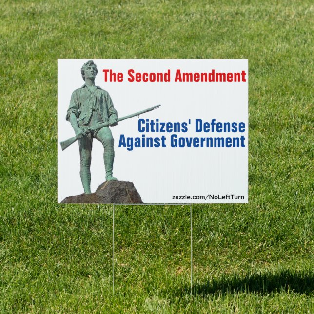 Second Amendment Defense Against Government Sign (Insitu)