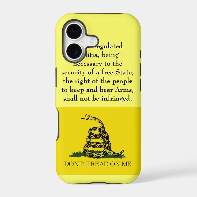 Second Amendment - Don't Tread on Me Iphone Case (Back)
