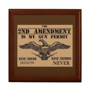 SECOND AMENDMENT GUN PERMIT GIFT BOX