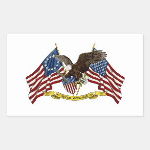 Second Amendment Liberty Eagle Rectangular Sticker