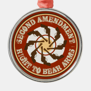 Second Amendment Metal Ornament