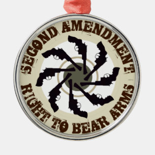 Second Amendment Metal Ornament