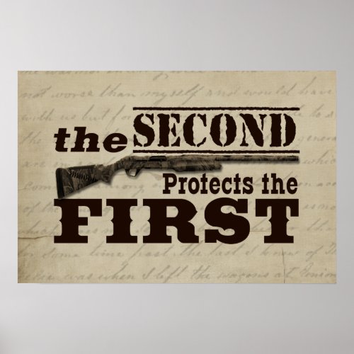 Second Amendment Protects First Amendment Poster