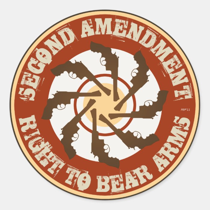 Second Amendment Round Stickers