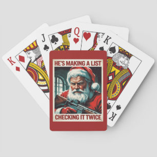 Second Amendment Santa Cards Gun Rights Poker