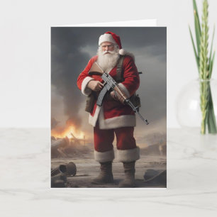 Second Amendment Santa Funny Christmas Holiday Card