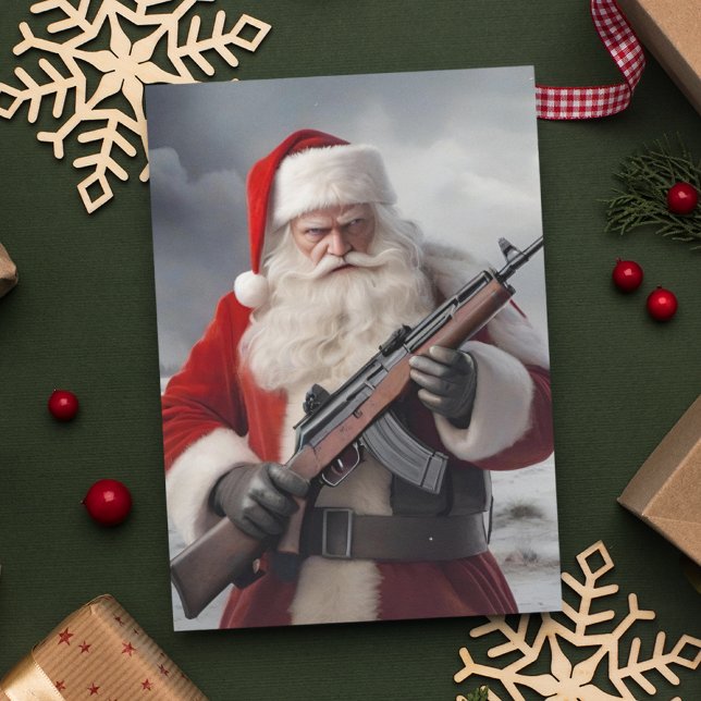 Second Amendment Santa Funny Christmas Holiday Card (Creator Uploaded)