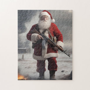 Second Amendment Santa Funny Christmas Jigsaw Puzzle