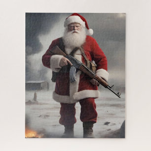 Second Amendment Santa Funny Christmas Jigsaw Puzzle