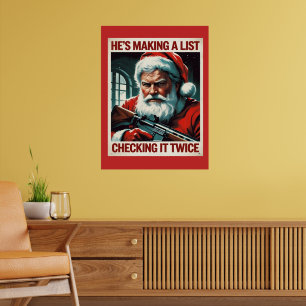 Second Amendment Santa Poster Gun Rights Christmas