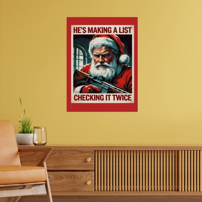 Second Amendment Santa Poster Gun Rights Christmas (Living Room 2)