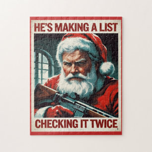 Second Amendment Santa Puzzle   Gun Rights Jigsaw