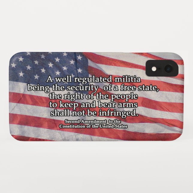 Second Amendment to the US Constitution Case-Mate iPhone Case (Back (Horizontal))