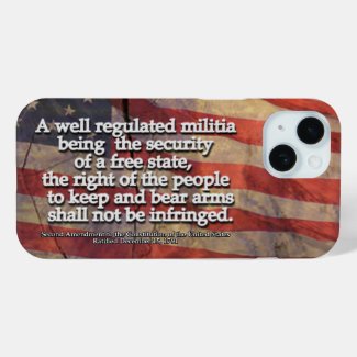 Second Amendment Typography Rustic US Flag