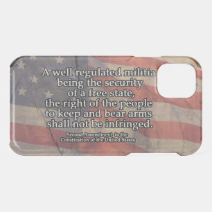 Second Amendment Typography   US Constitution iPhone 11 Case