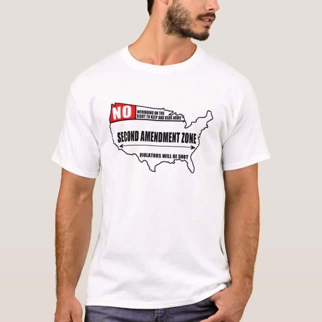 Second Amendment Zone (light) T-Shirt (Front)