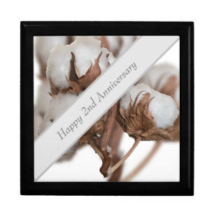 Second Anniversary with Cotton plant Gift Box