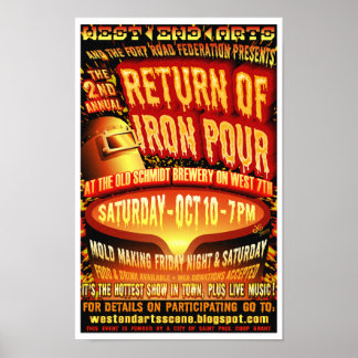 Second Annual West 7th Iron Pour Poster 2009