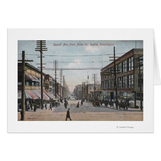 Second Ave View from Pike Street Cards (Front Horizontal)