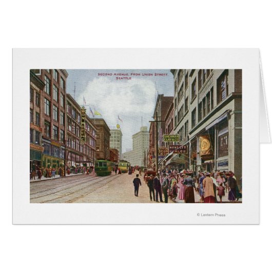 Second Avenue View from Union Street Cards (Front Horizontal)