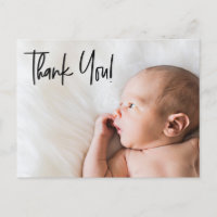 Second Baby Custom Photo thank you Script Birth