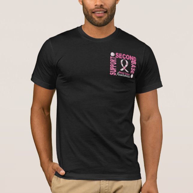 Second Base 1 Breast Cancer T-Shirt (Front)