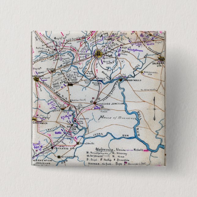 Second Battle of Bull Run 4 Pinback Button (Front)