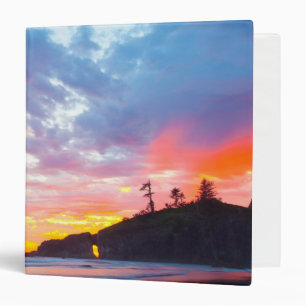 Second Beach at sunset, Washington 3 Ring Binder