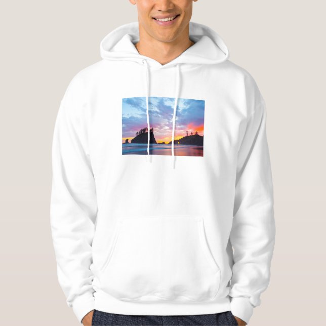 Second Beach at sunset, Washington Hoodie (Front)